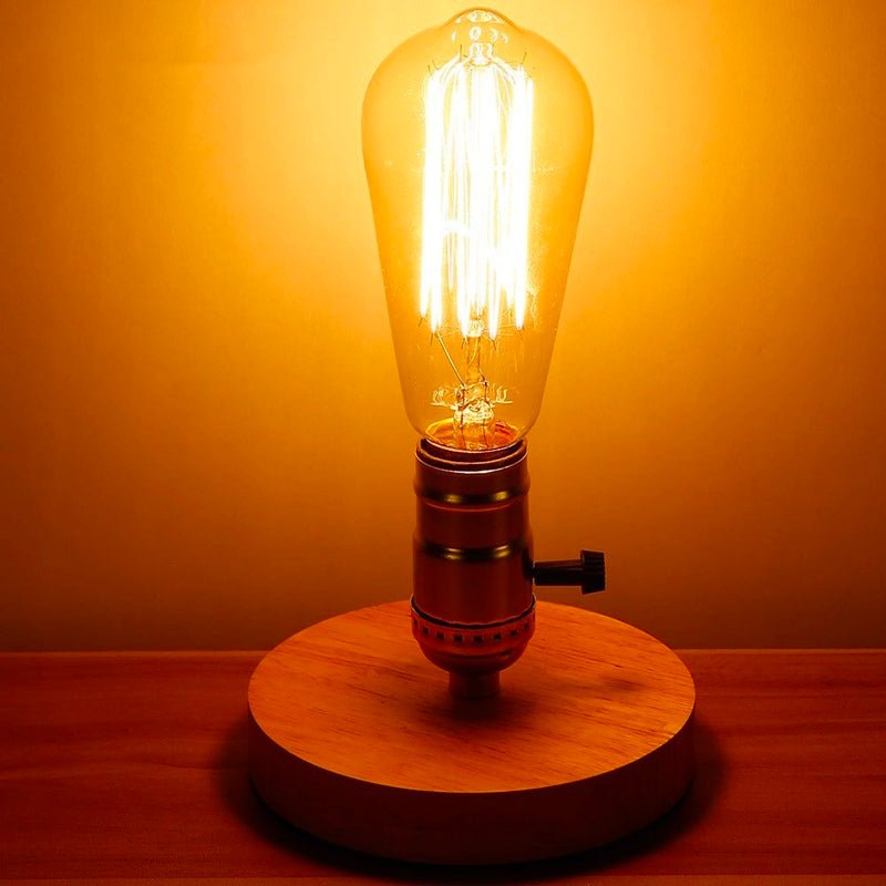 lampe de chevet vintage en bois