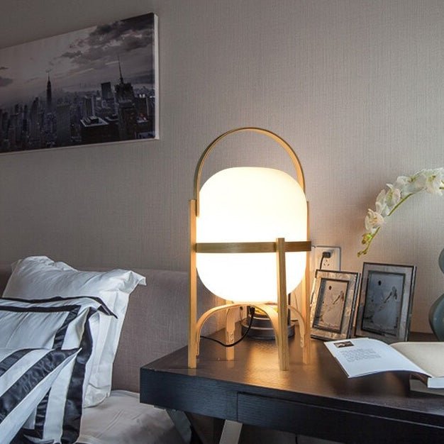 lampe artisanale en bois japonais