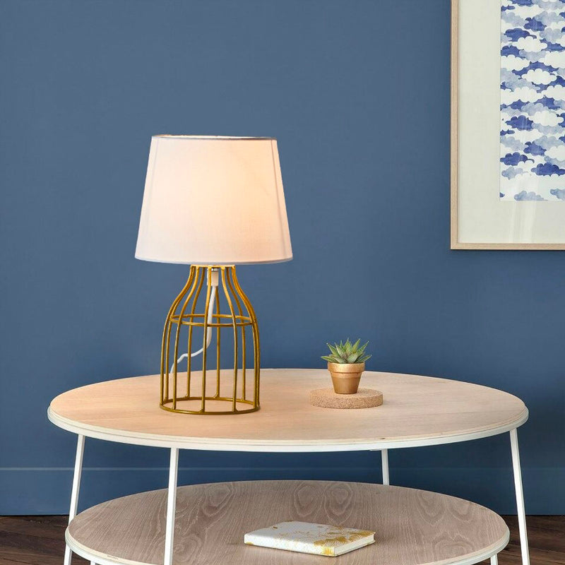 lampe de table en métal orblanc