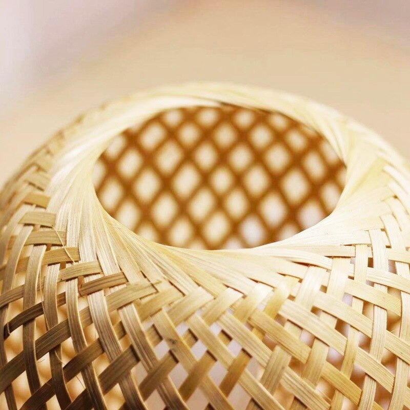 luminaire en bambou forme boule