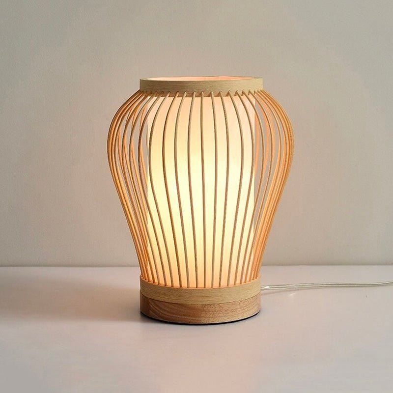 lampe lanterne bambou décorative