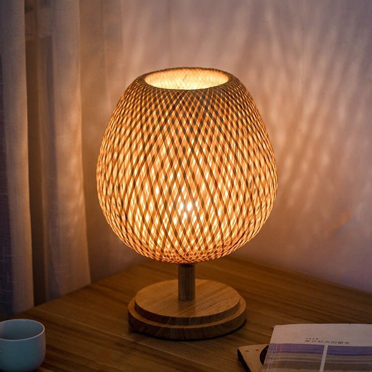 Lampe De Chevet Bambou Tissé