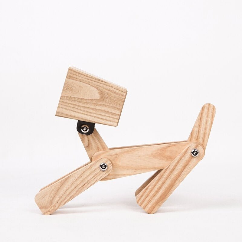 lampe décorative chien bois