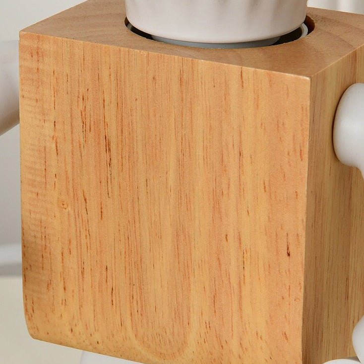 lampe design bois humanoïde