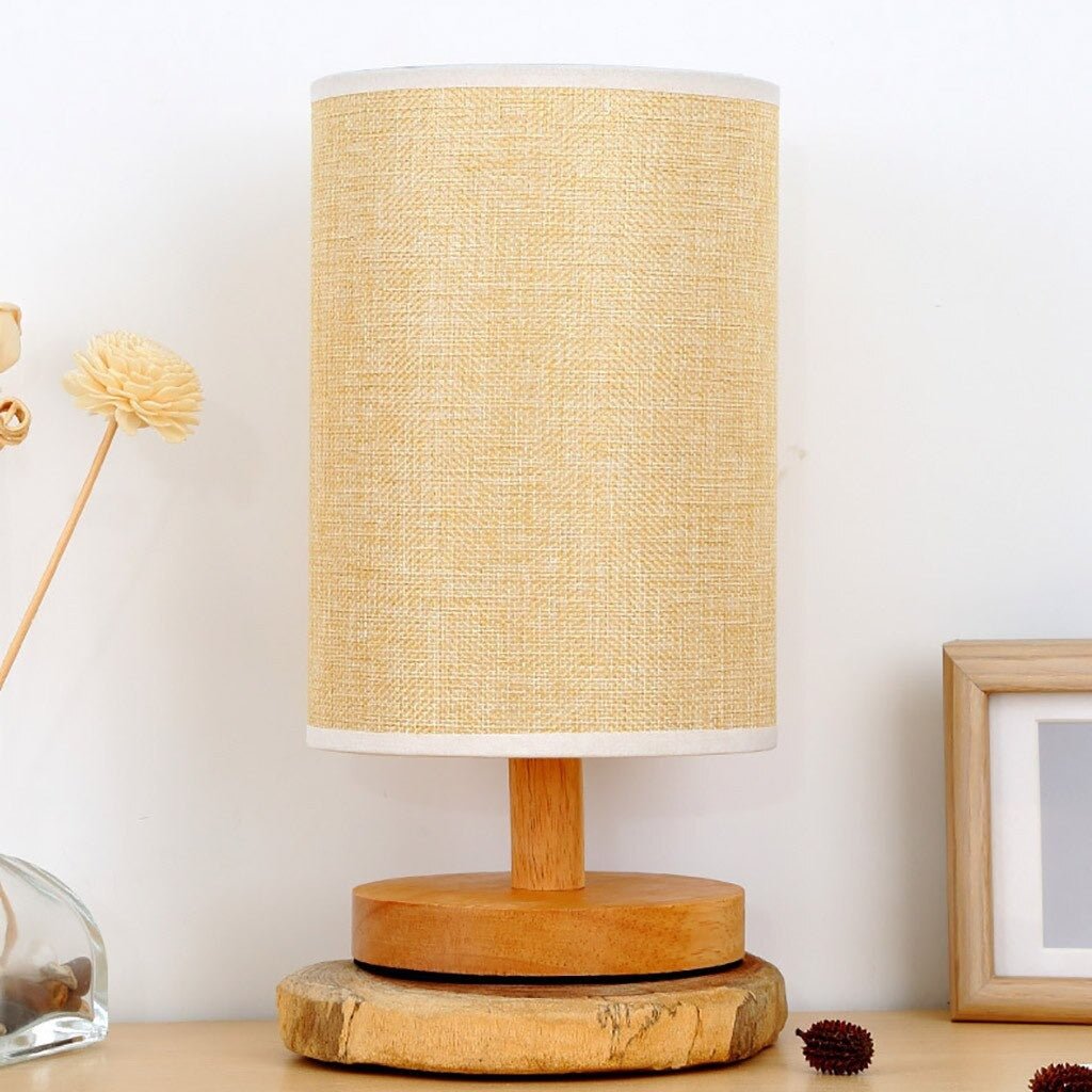 lampe de chevet en bois naturel