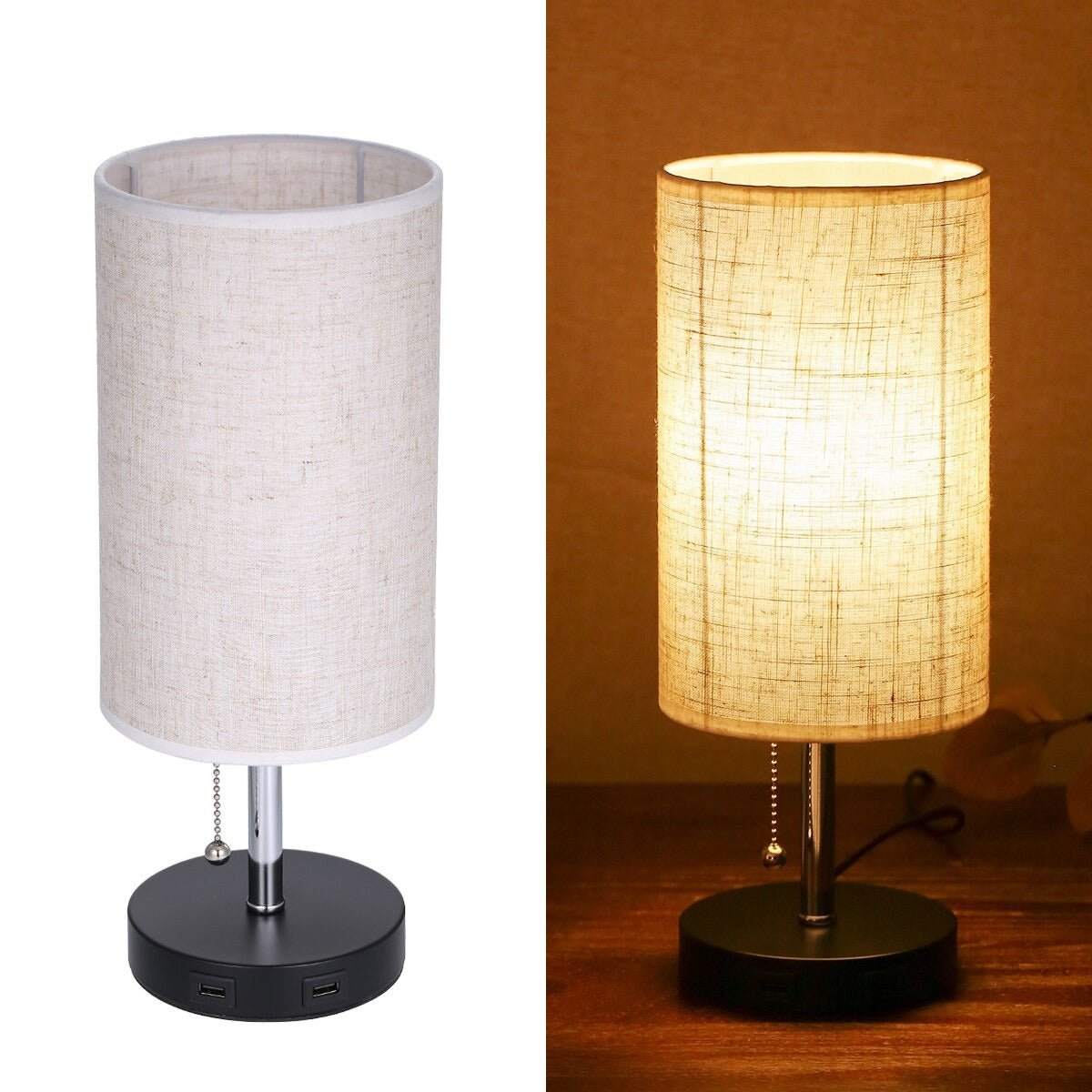 lampe de chevet scandinave moderne avec fonction chargeur