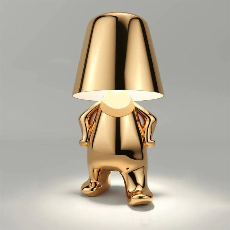lampe de chevet tactile dorée
