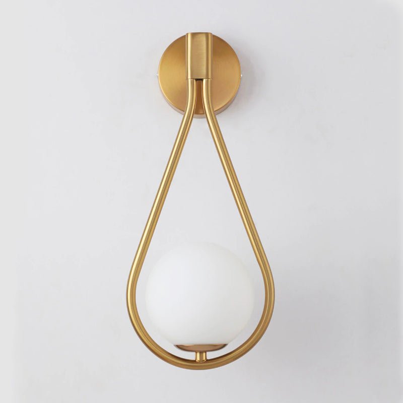 Lampe de chevet Murale Boule Métal Doré