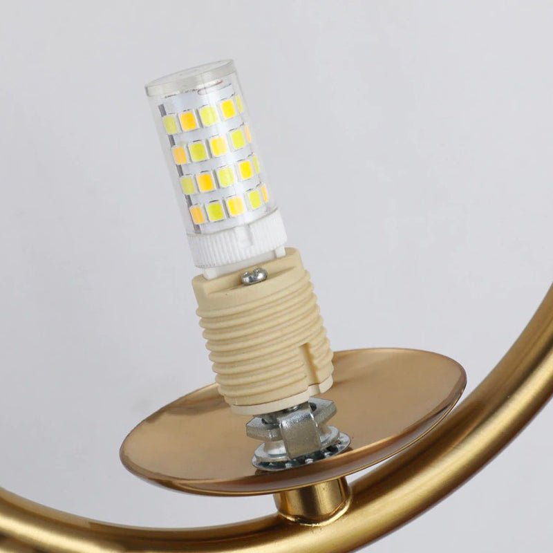 lampe décorative murale en boule dorée