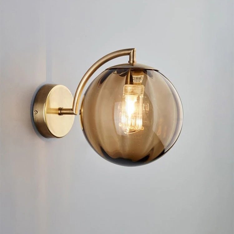 lampe de chevet en verre fumé