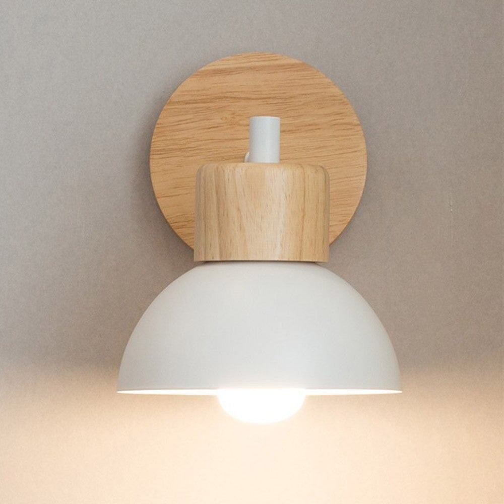 Lampe De Chevet Murale Rétro Bois