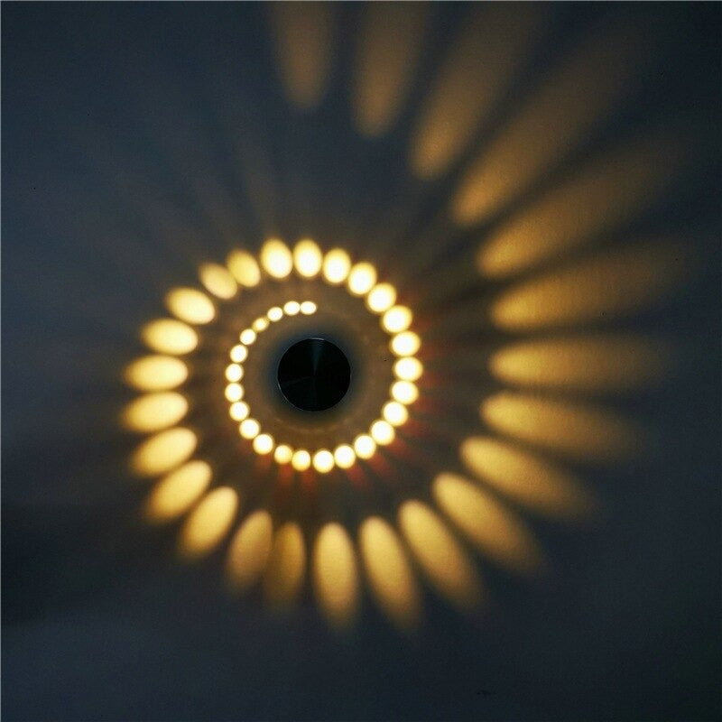 éclairage spirale pour table de nuit