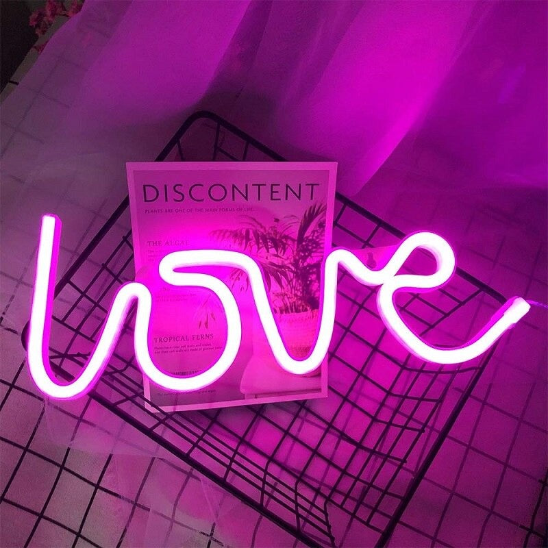 lampe love lumineuse
