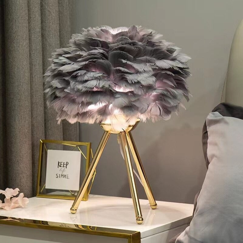 éclairage intimiste plumes de cygne