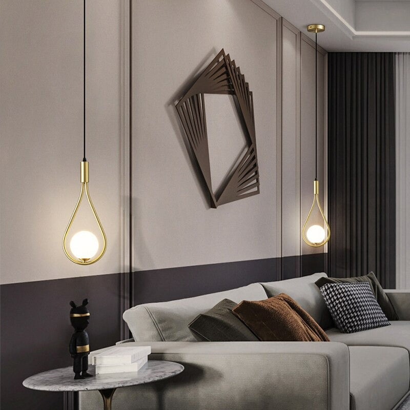 Lampe de chevet Suspendue Laiton